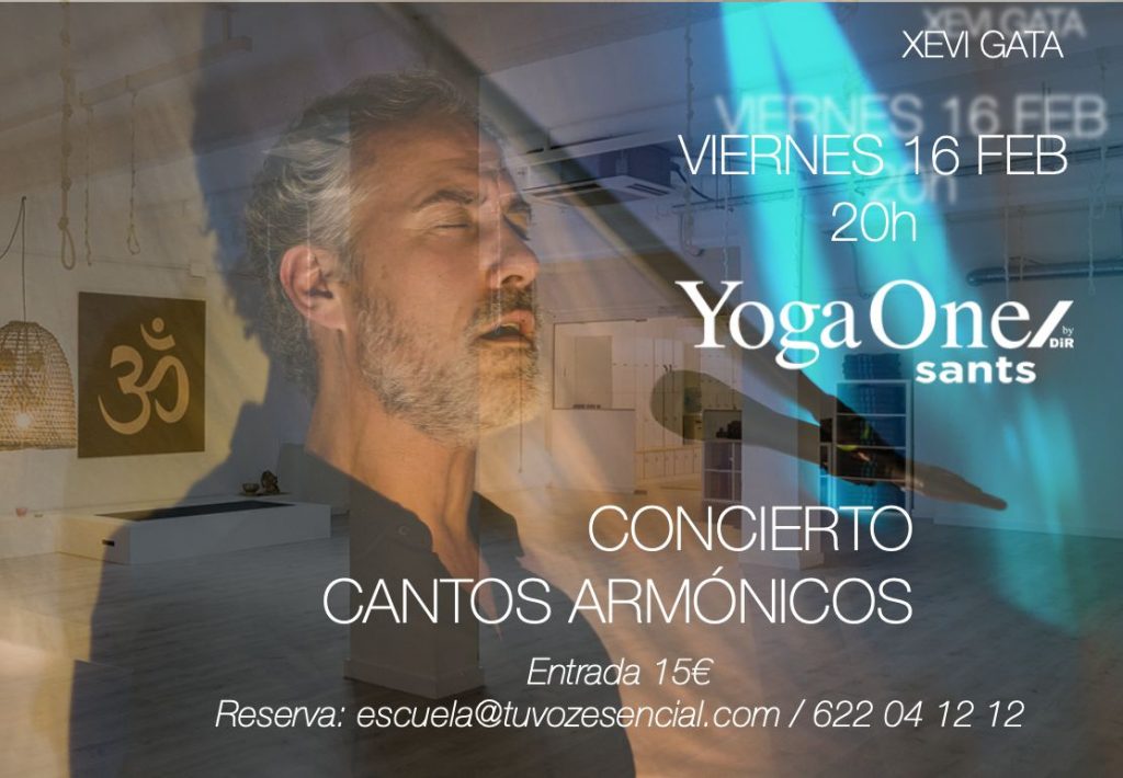 Xevi Gata Concierto de cantos armónicos en Yoga One Sants