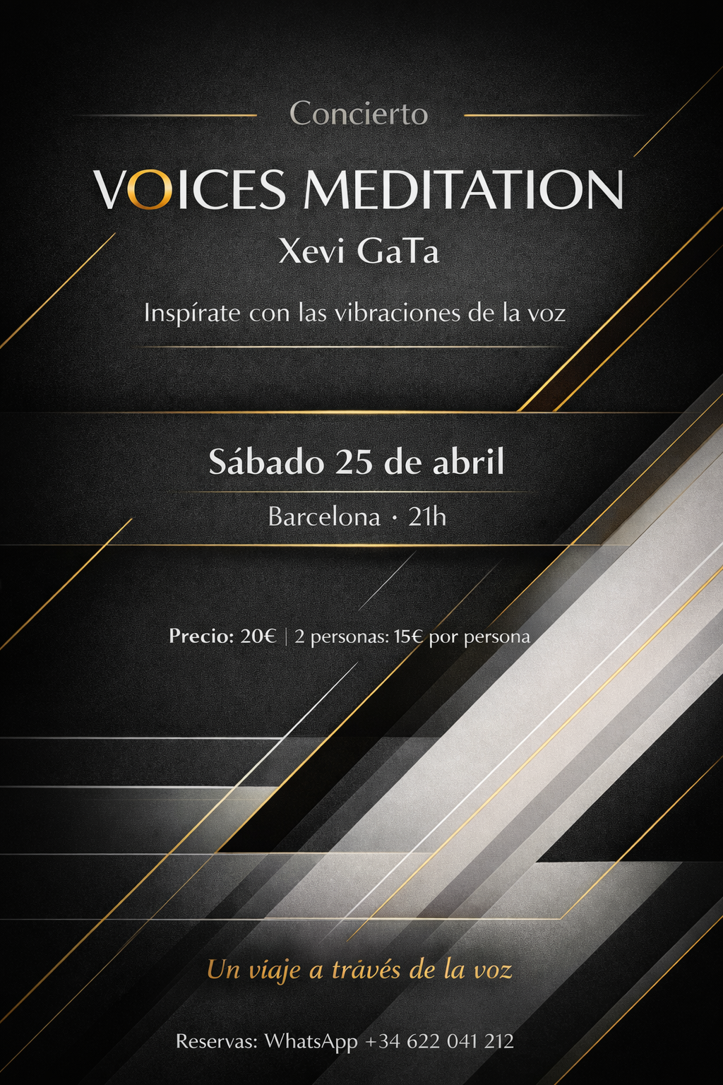 Concierto VOICES MEDITATION en Barcelona Xevi GaTa